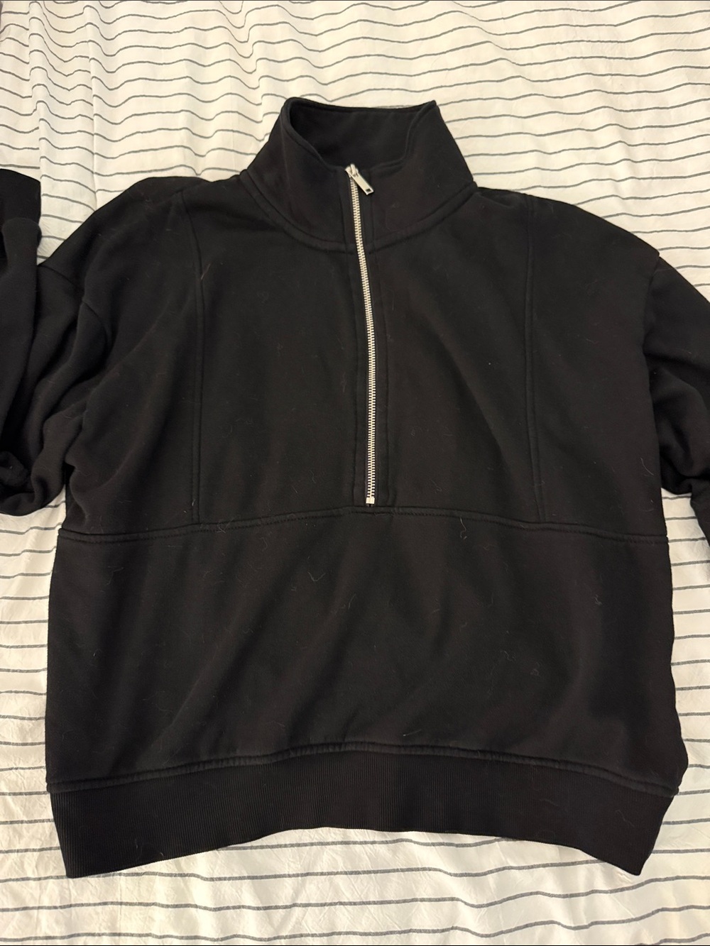 H&M Black Half-Zip Women's Pullover Jacket